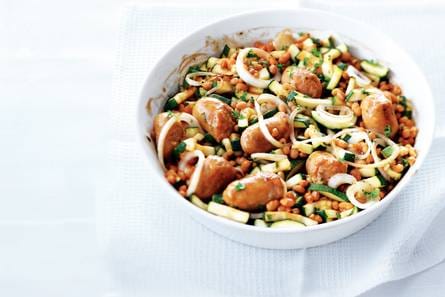 Witte bonen met courgette