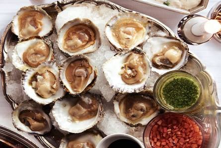 Oesters met vinaigrette