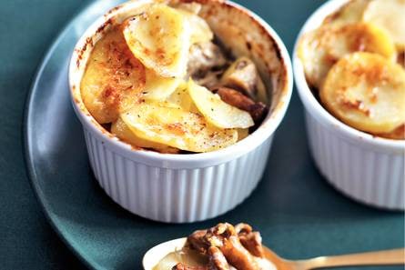 Paddenstoelen-aardappelgratin