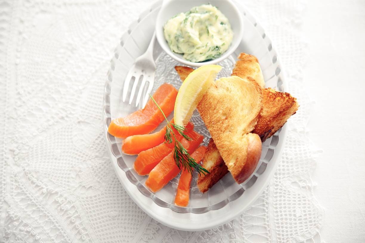 Zalm met mierikswortelcrème