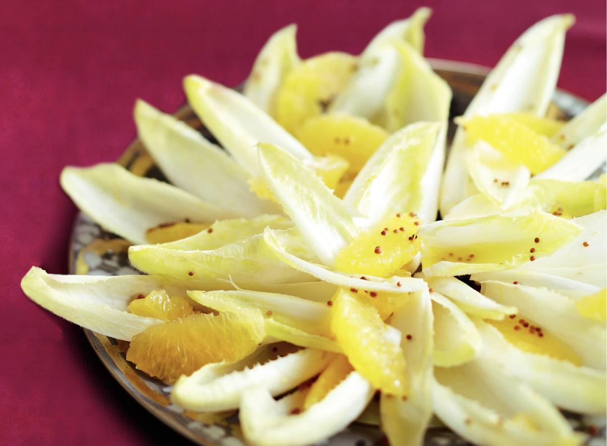 Witlofsalade met sinaasappel & mosterddressing