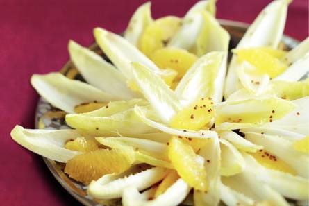Witlofsalade met sinaasappel & mosterddressing