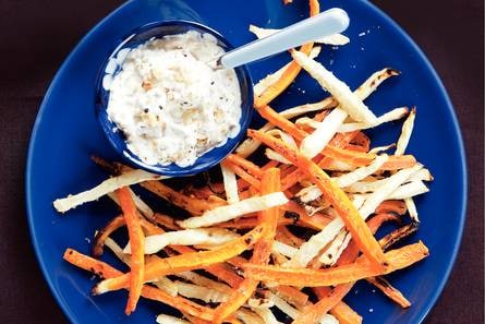 Groentefrites met hazelnootmayo
