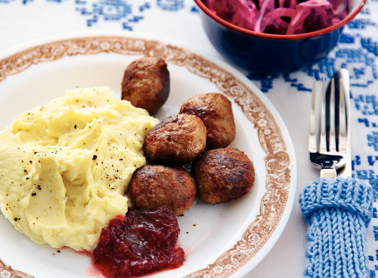 Zweedse gehaktballetjes met puree
