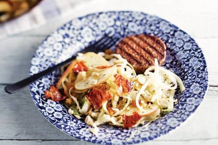 Lauwwarme salade van witte kool