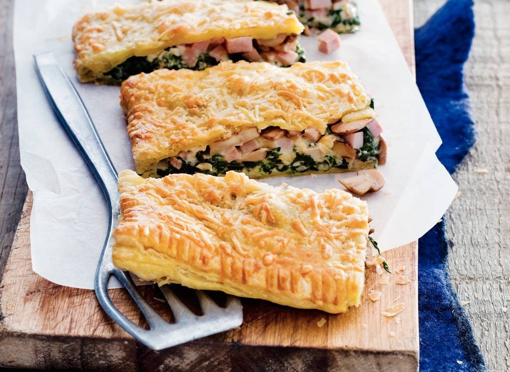 Rijkgevulde spinazie-hampastei