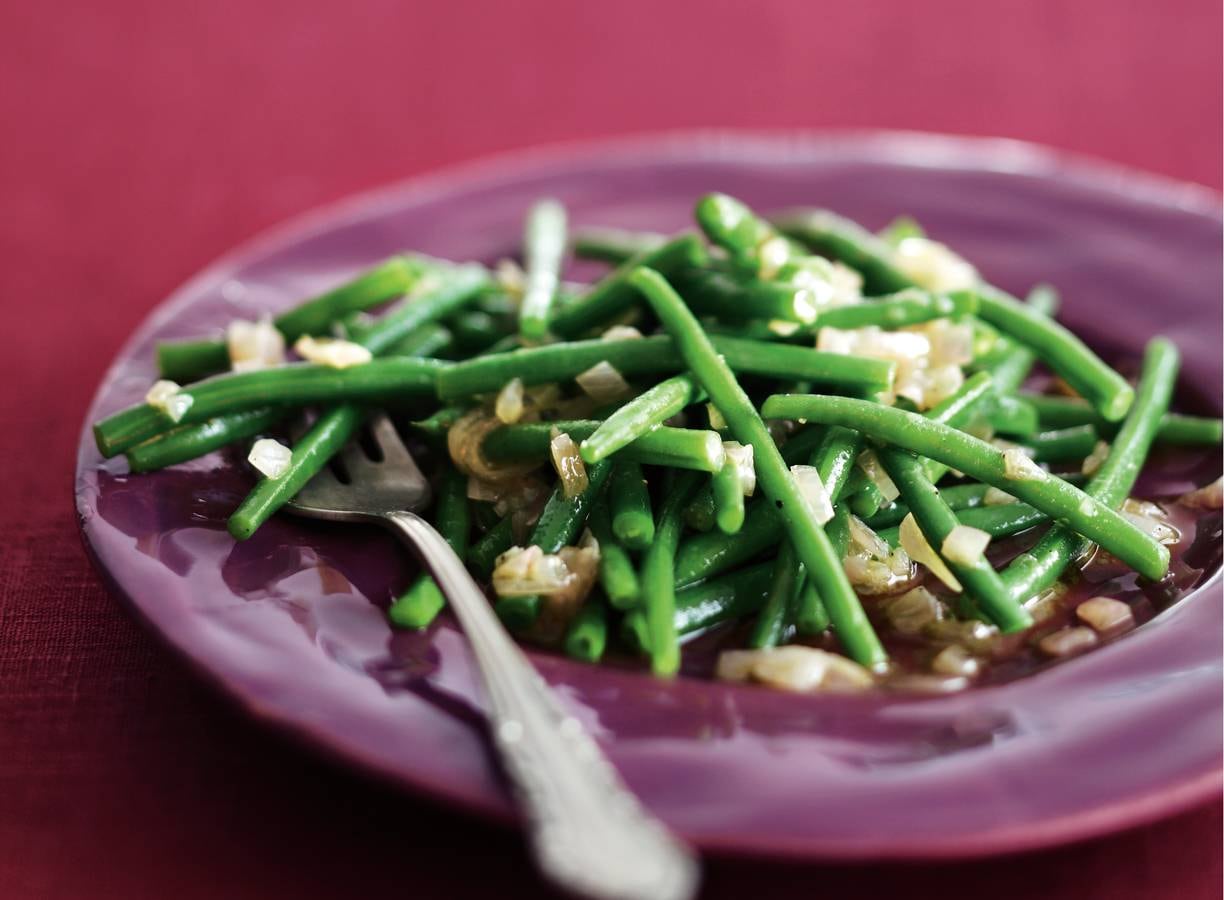 Sperziebonensalade met mosterddressing