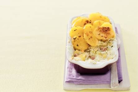Zuurkoolschotel ham en ananas