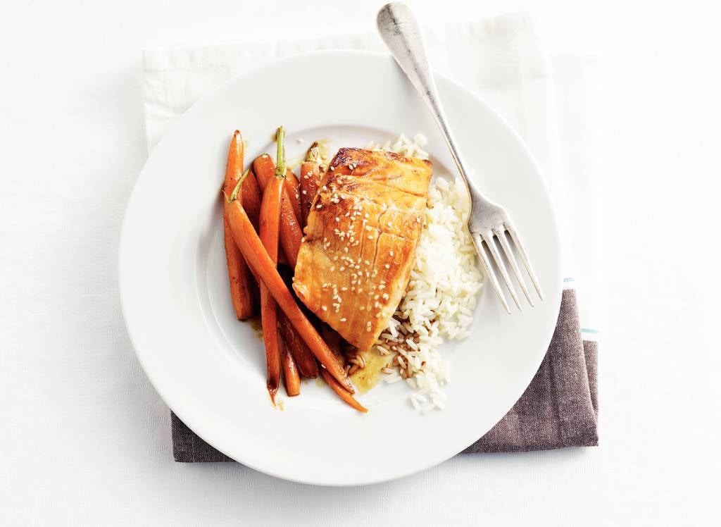 Zalm in soja-honingsaus