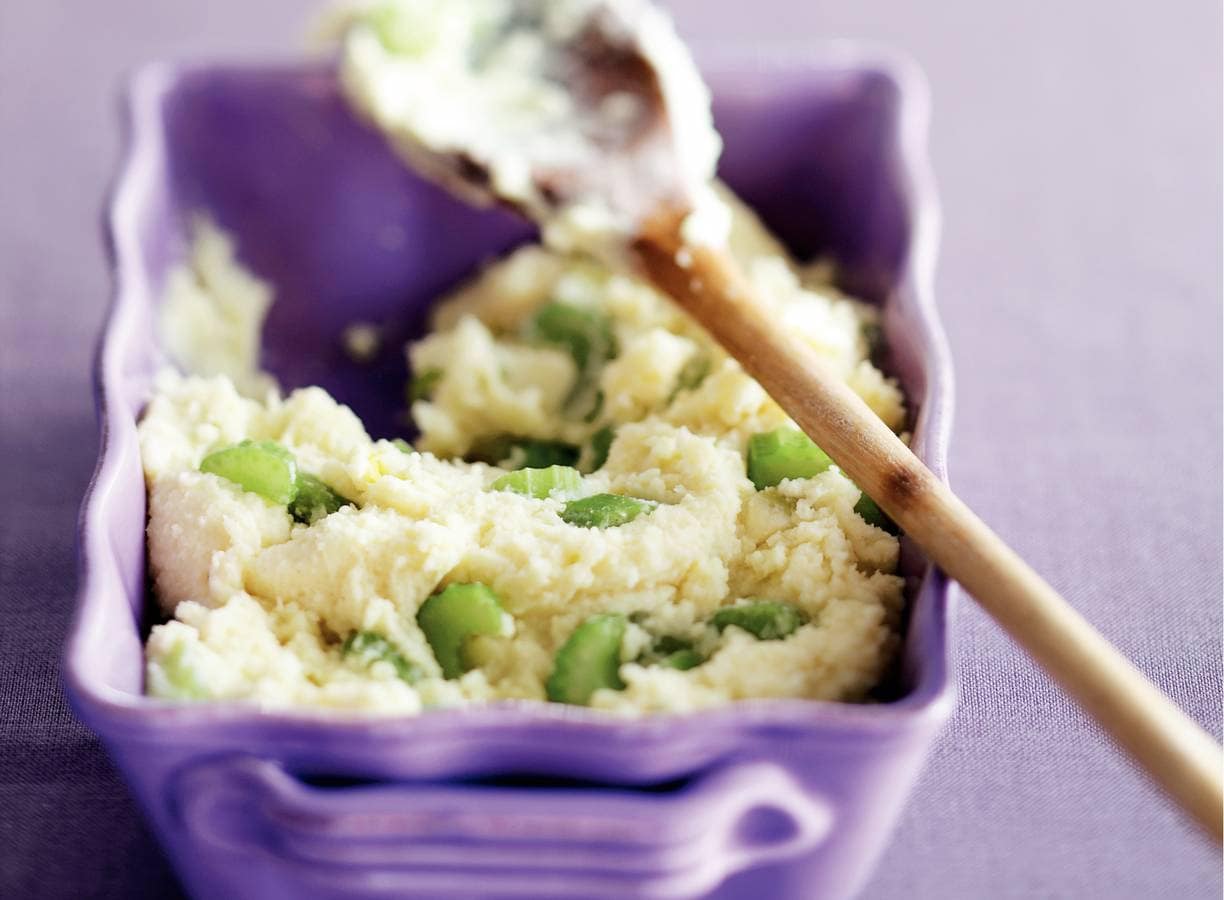 Aardappelpuree met bleekselderij