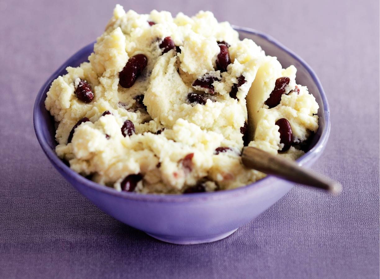 Aardappelpuree met kidneybonen