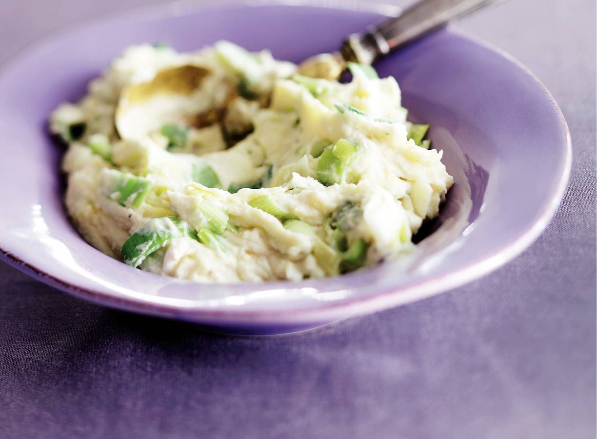 Romige aardappel-preipuree