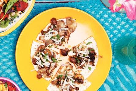 Tostada pecorino & champignons