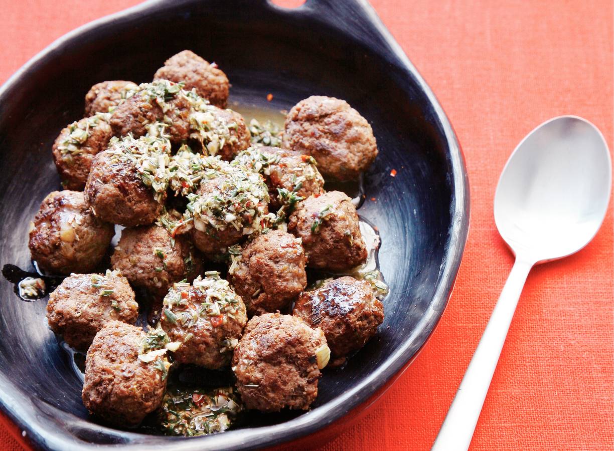 Gehaktballetjes met chimichurri
