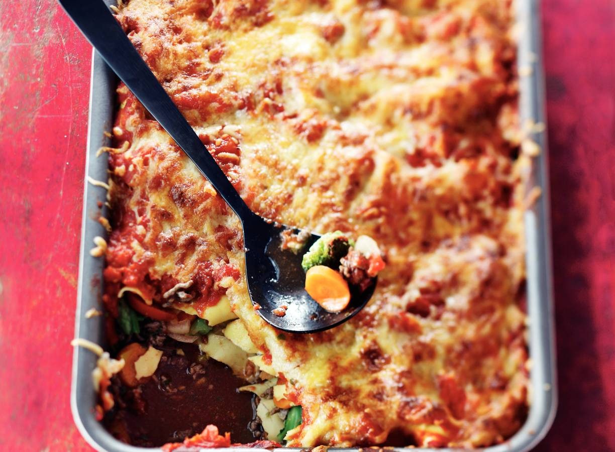 Lasagne met wokgroenten