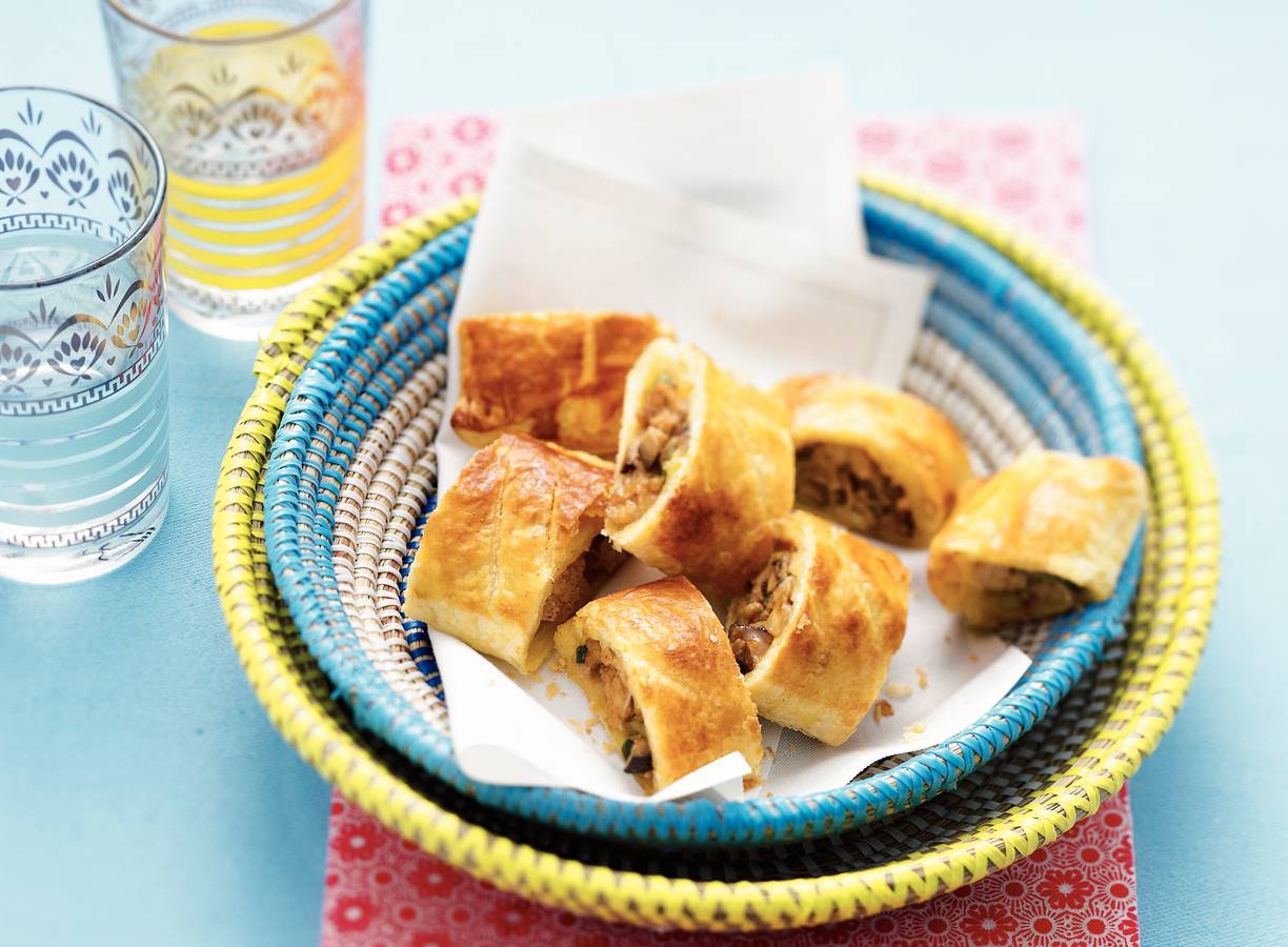 Saucijzenbroodjes met shiitake