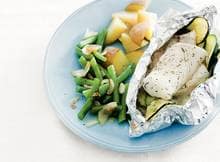 Schelvispakketje met courgette