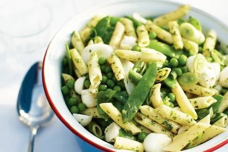 Groene pastasalade