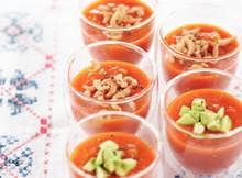 Gazpacho in glaasjes serveren? Prima voorgerecht! 