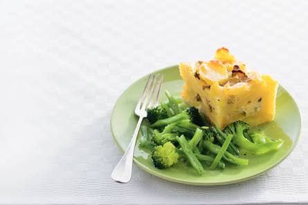Aardappelgratin en groene groenten