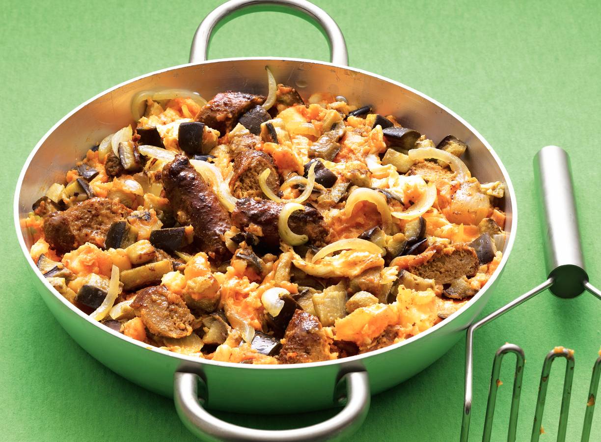 Italiaanse stamppot met aubergine