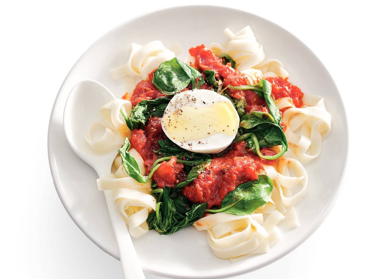 Tagliatelle met spinazie