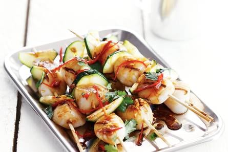 Sint-jakobsschelpen en courgette