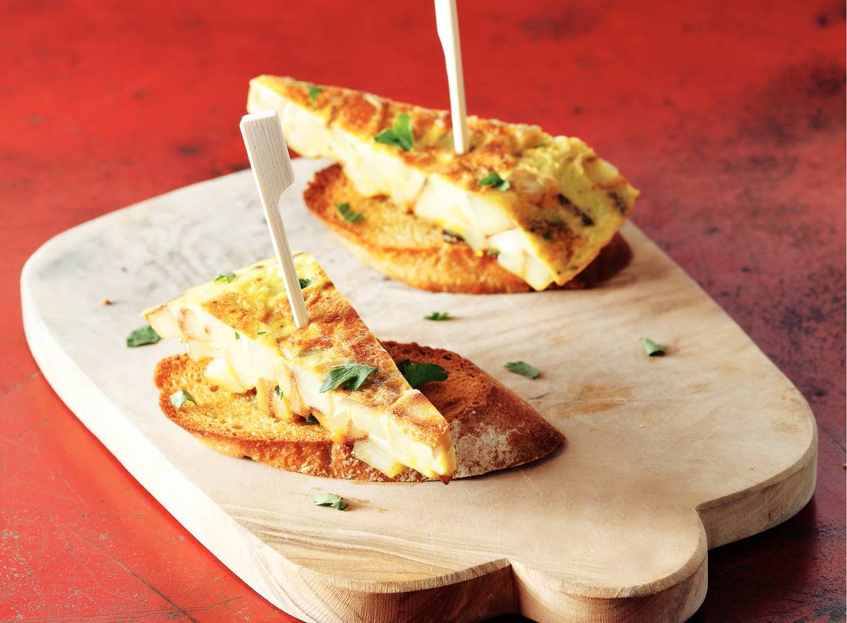 Stokjesbrood Spaanse omelet
