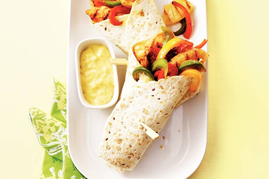 Tortillawrap met kipananas recept Allerhande Albert Heijn