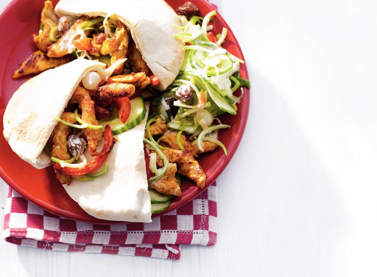Kipshoarma met rauwkostsalade