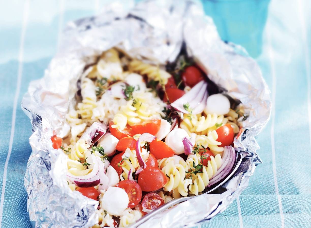 Pastasalade met tomaat en tijm