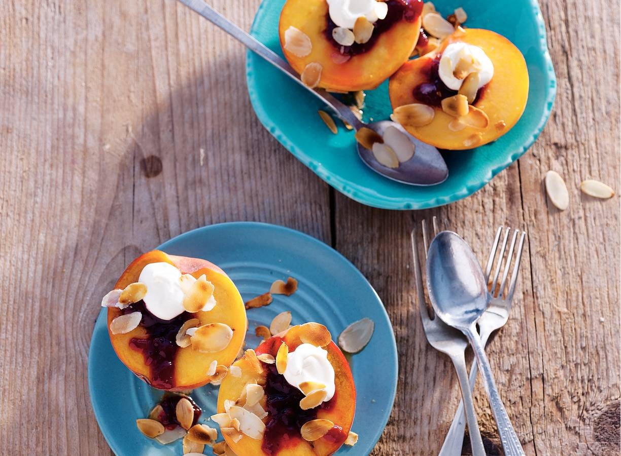 Perziken met mascarpone