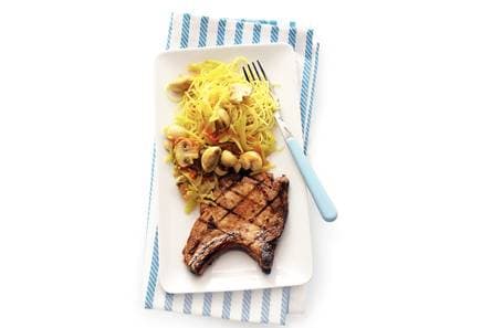 Oosterse karbonade met champignons