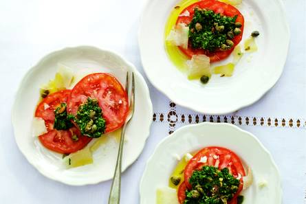 Caprese met peterseliepesto