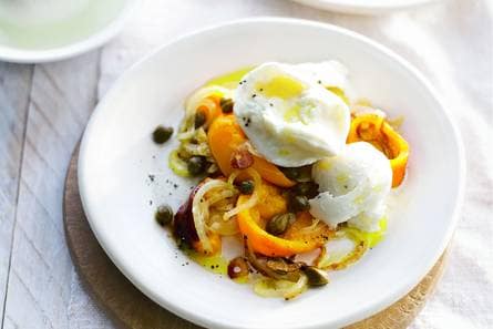 Peperonata met buffelmozzarella