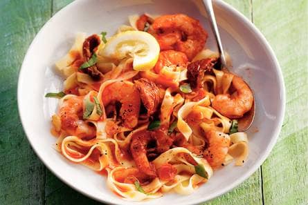 Tagliatelle met garnalen