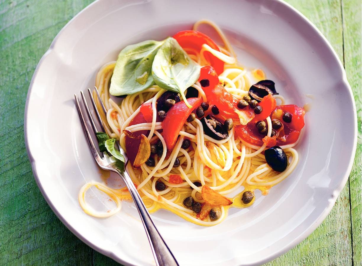 Spaghettini met tomaat