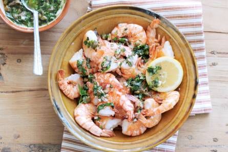 Garnalen met salsa