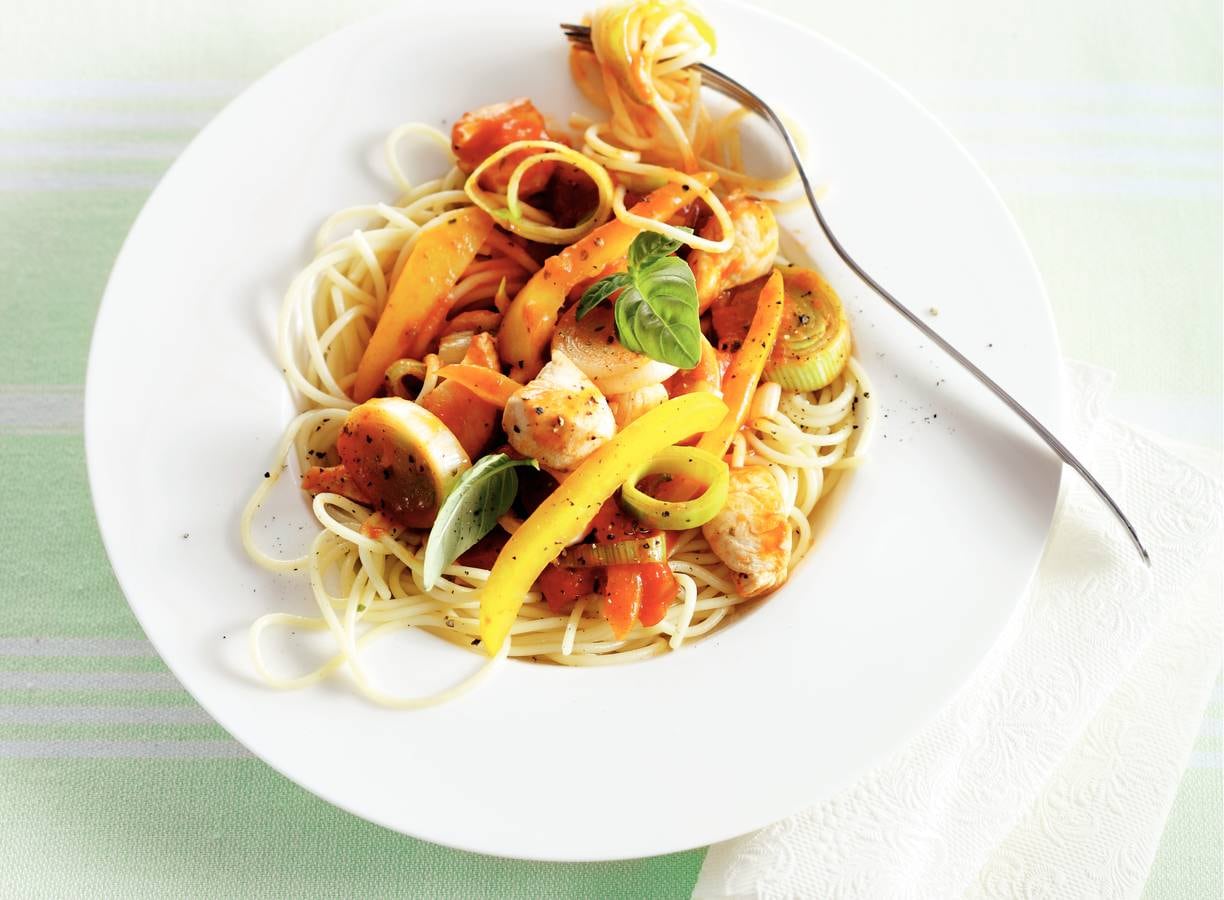 Spaghetti Met Kip Recept Allerhande Albert Heijn