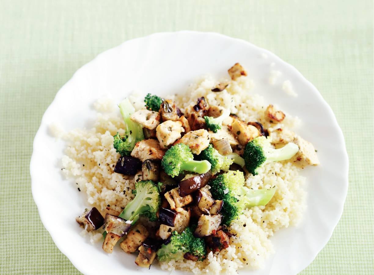 Quorn met broccoli