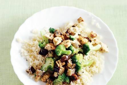 Quorn met broccoli
