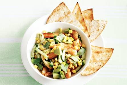 Salade met mais en kip