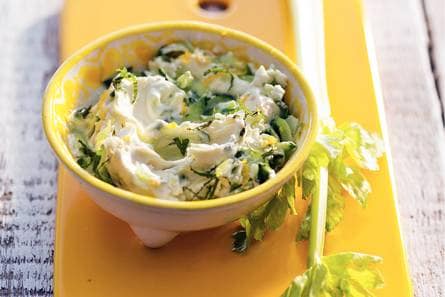 Komkommerdip met mascarpone