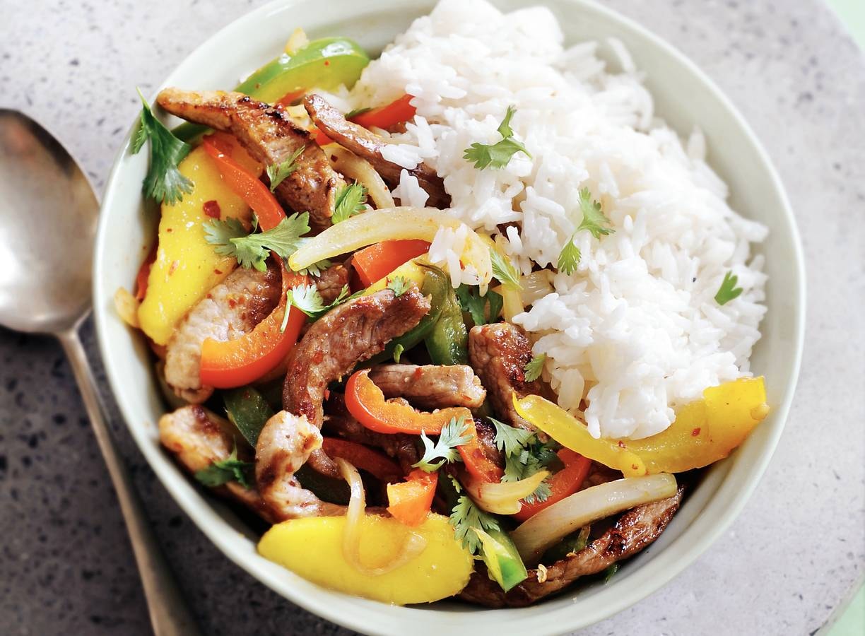 Kokosrijst met mango