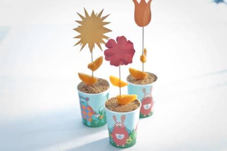 Bloempotje met popcorn
