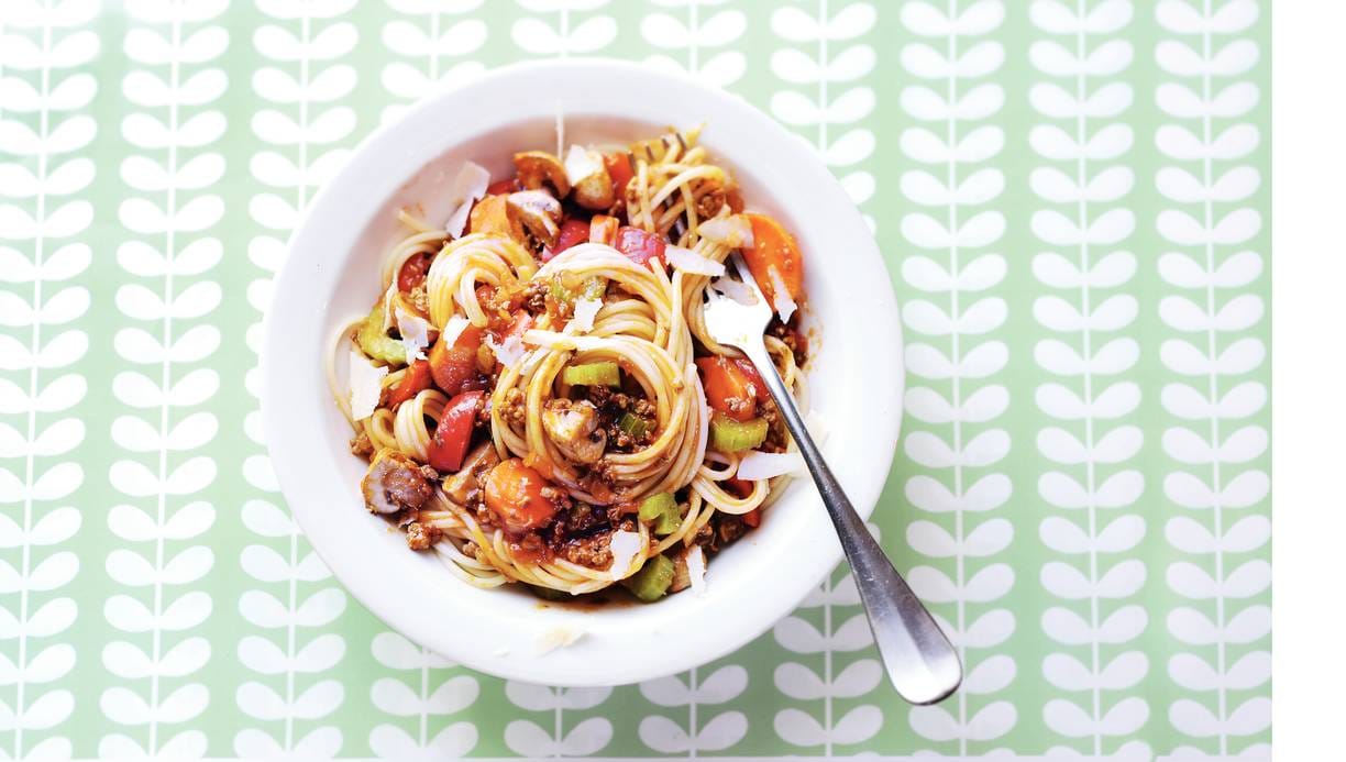 Rijkgevulde spaghetti bolognese