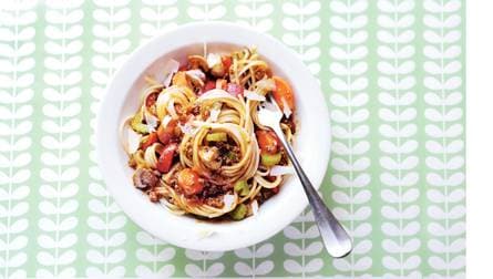 Rijkgevulde spaghetti bolognese