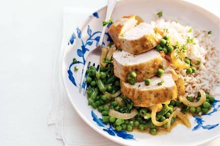 Kipfilet met groenten en pesto