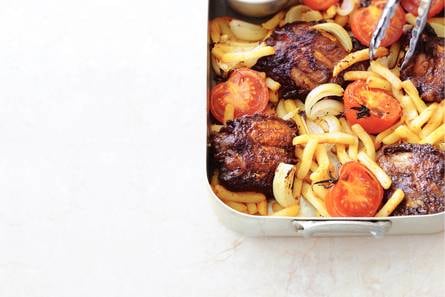 Limoenribs met cajunfrites