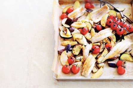 Ratatouille met kabeljauwfilet